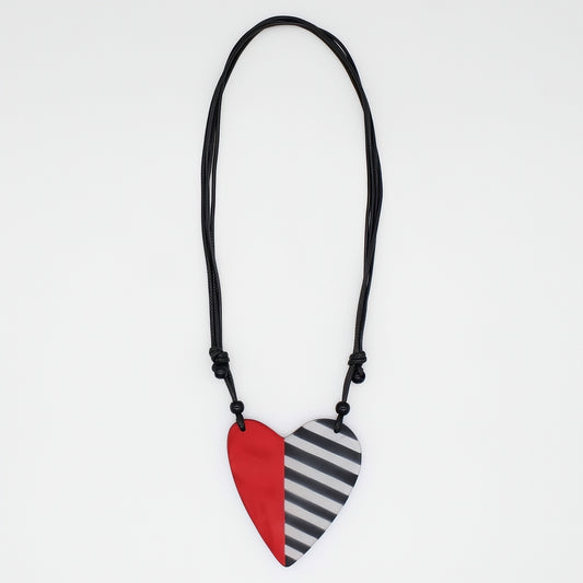Red and Black Anastasia Heart Pendant