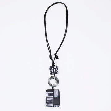 Monochromatic Geovibe Pendant Necklace