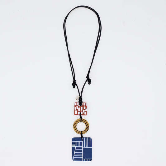 Multi Color Geovibe Pendant Necklace