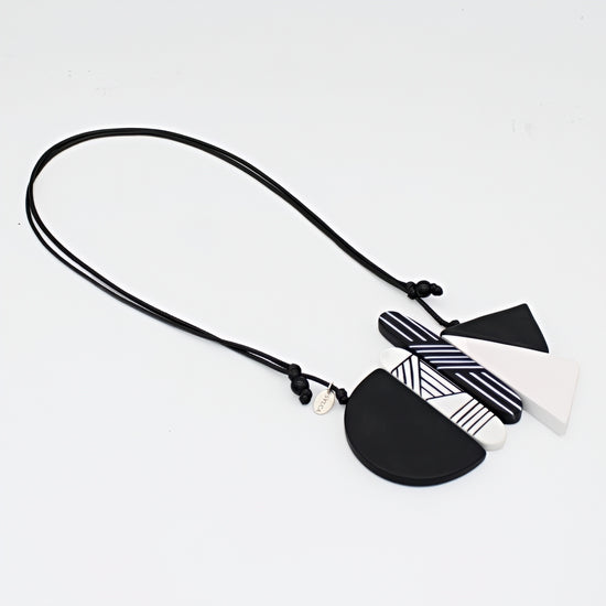 Monochromatic Ameli Pendant Necklace - Sylca Designs - Chunky Jewelry 