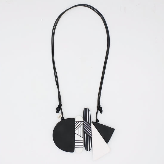 Monochromatic Ameli Pendant Necklace - Sylca Designs - Chunky Jewelry 