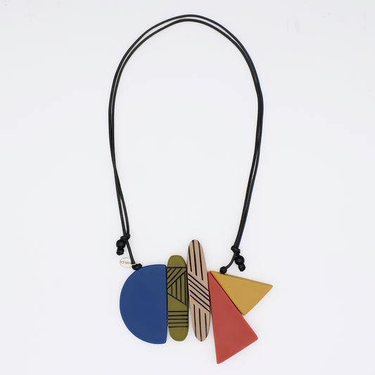 Multi Color Ameli Pendant Necklace - Sylca Designs - Chunky Jewelry 