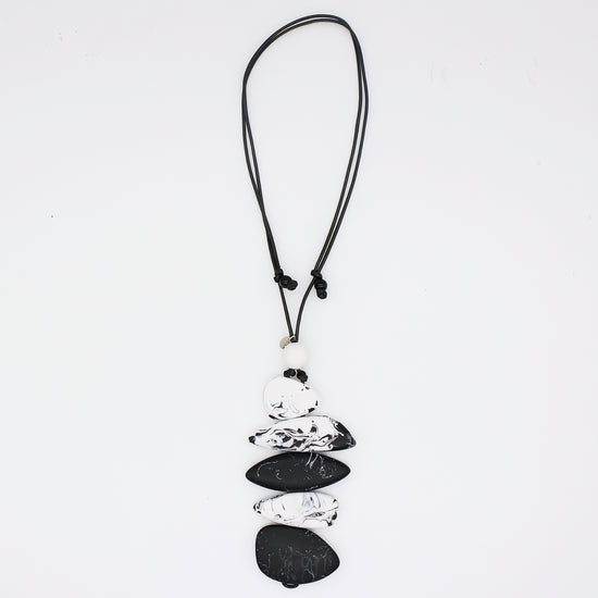 StoneStack Statement Pendant Necklace - Sylca Designs - Chunky Jewelry 