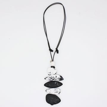 StoneStack Statement Pendant Necklace - Sylca Designs - Chunky Jewelry 
