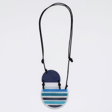 Blue Contemporary Eleni Pendant - Sylca Designs - Chunky Jewelry 