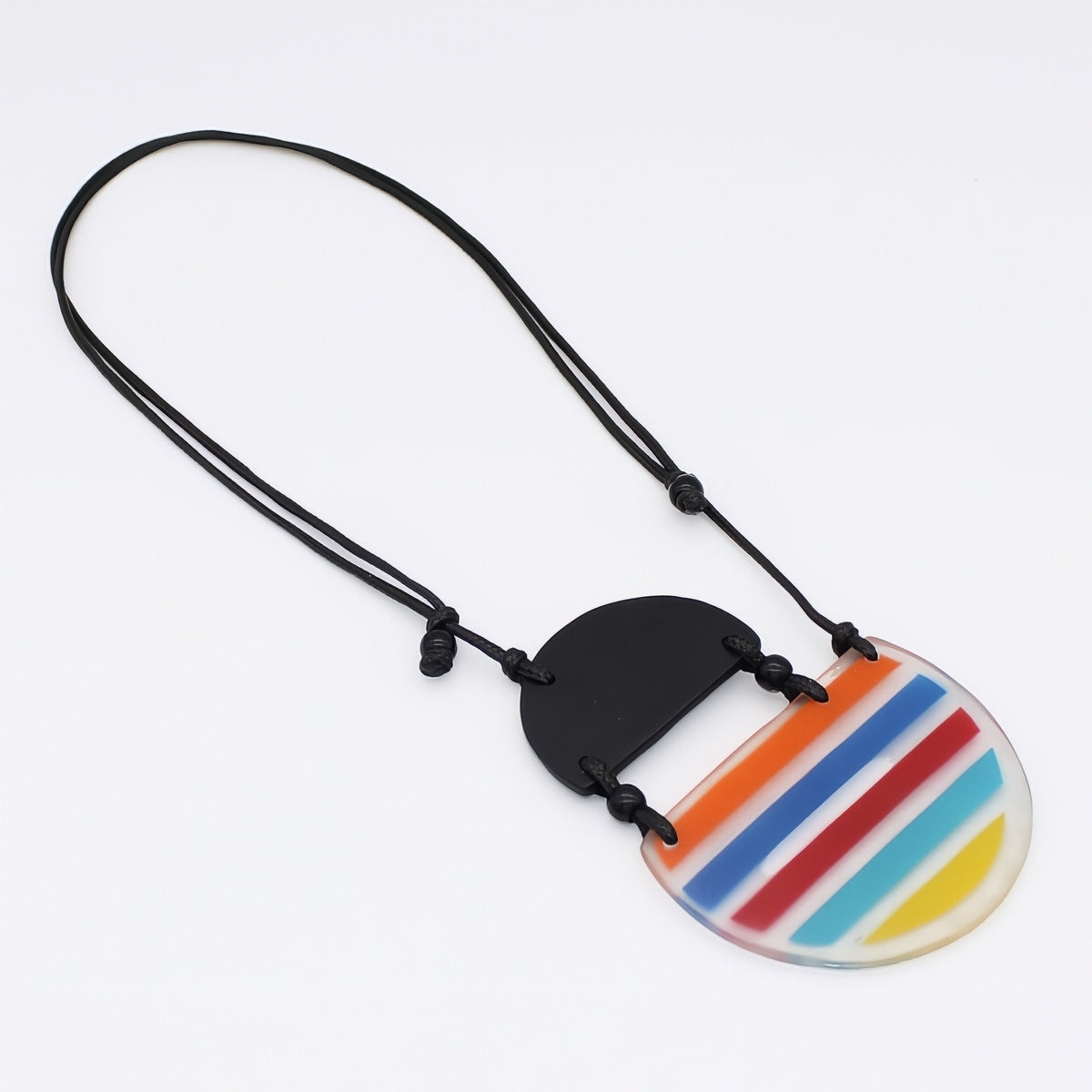 Multi-Color Contemporary Eleni Pendant - Sylca Designs - Chunky Jewelry 