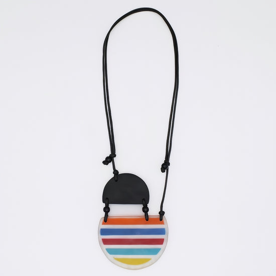 Multi-Color Contemporary Eleni Pendant - Sylca Designs - Chunky Jewelry 