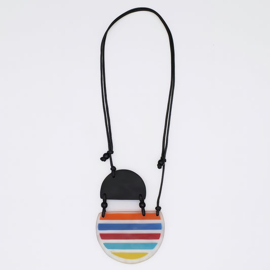 Multi-Color Contemporary Eleni Pendant - Sylca Designs - Chunky Jewelry 