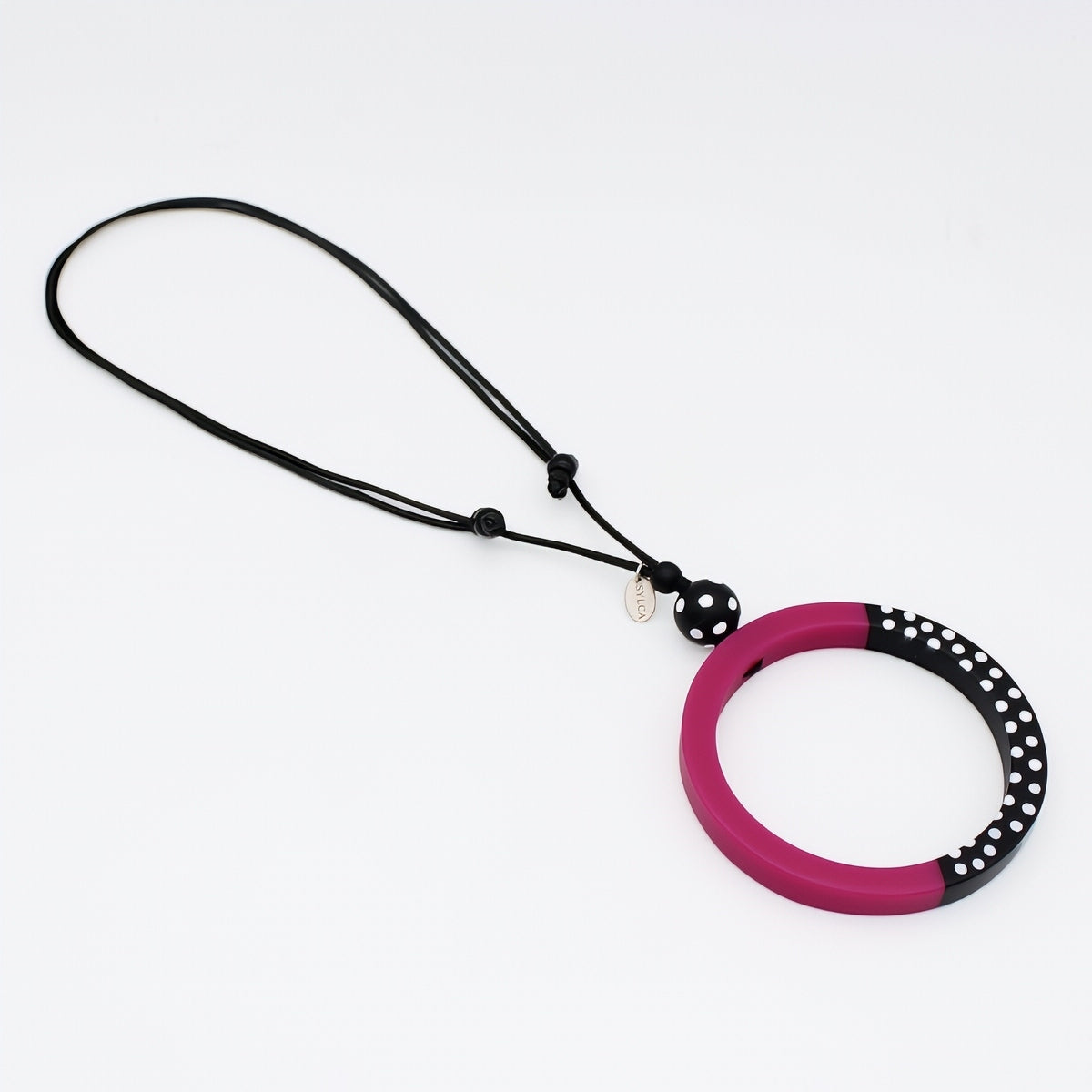 Fuchsia Inez Pendant Necklace - Sylca Designs - Chunky Jewelry 