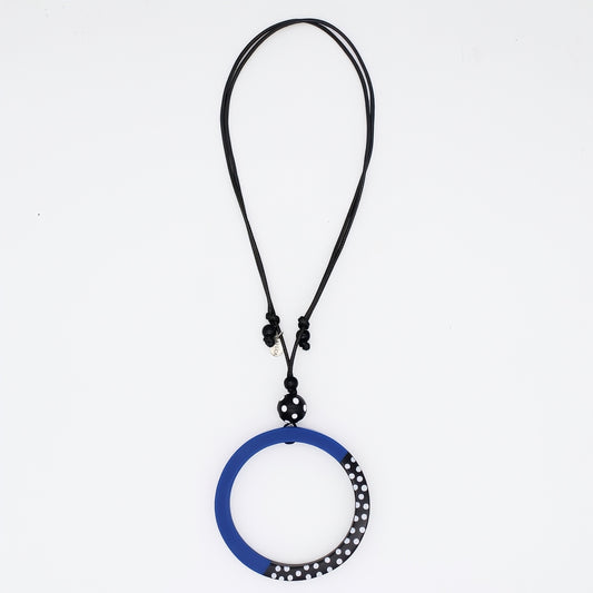 Blue Inez Pendant Necklace - Sylca Designs - Chunky Jewelry 