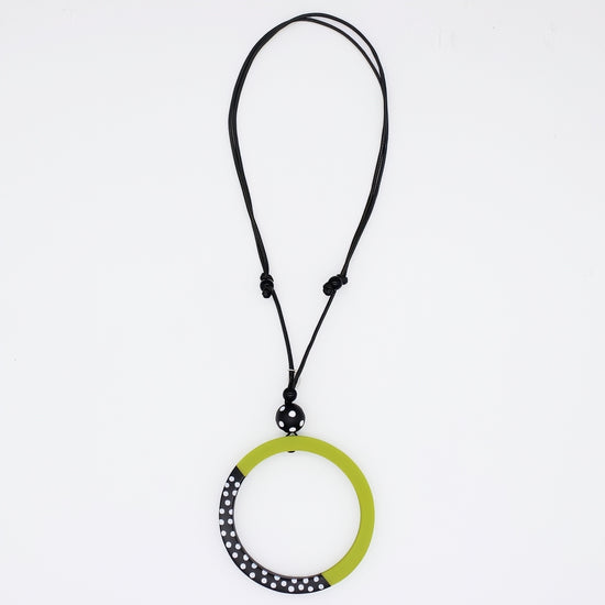 Lime Inez Pendant Necklace - Sylca Designs - Chunky Jewelry 