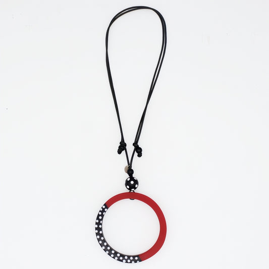 Red Inez Pendant Necklace