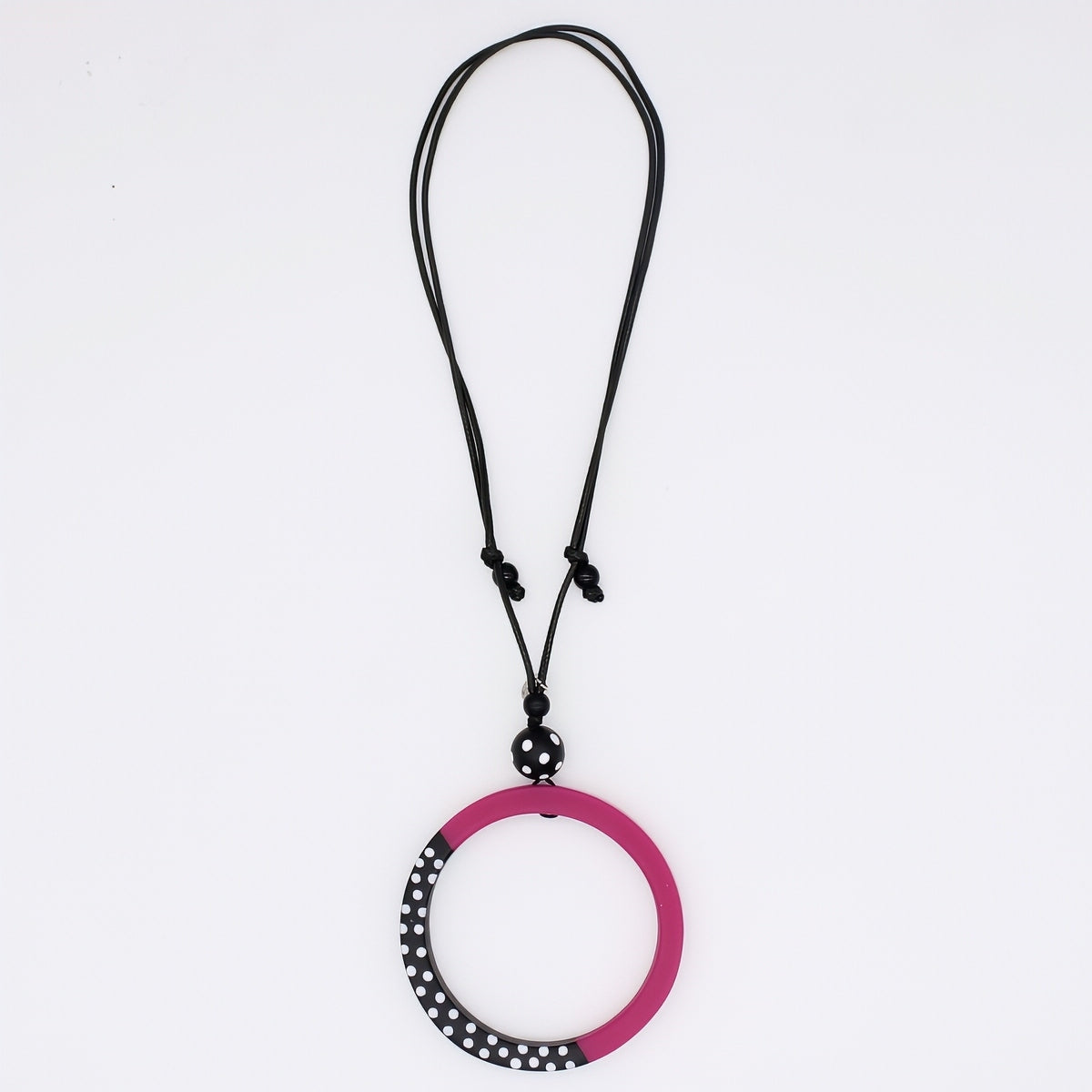 Fuchsia Inez Pendant Necklace - Sylca Designs - Chunky Jewelry 
