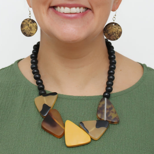 Amber Classic Bead Statement Necklace