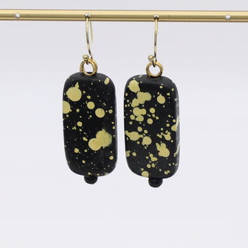 Lime and Black Monroe Dangle Earrings