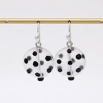 Frosted Polka Dot drop Earrings