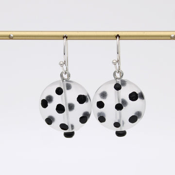 Frosted Polka Dot drop Earrings