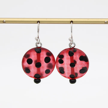 Red Polka Dot Drift Earrings