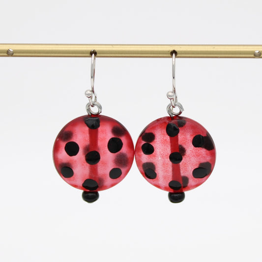 Red Polka Dot Drift Earrings