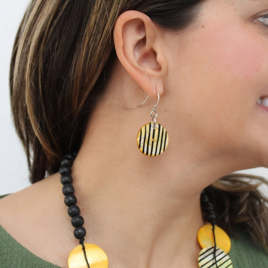 Yellow Jessa Dangle Earrings