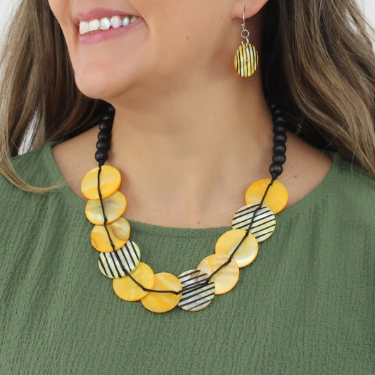 Yellow Jessa Collar Necklace