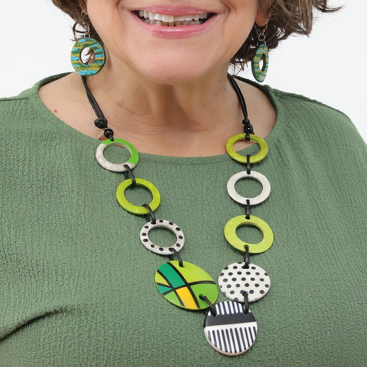 Green Bree Link Necklace