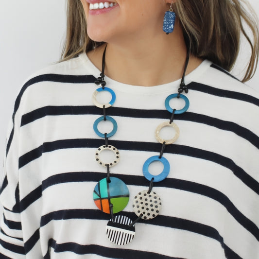 Blue Bree Link Necklace