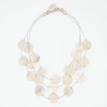 White Sky Dream Bib Necklace