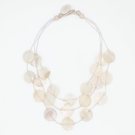 White Sky Dream Bib Necklace