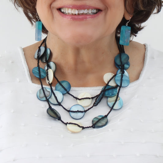 Blue Sky Dream Bib Necklace