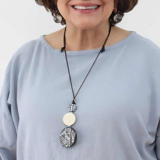 Ebony and Ivory Noir Pendant