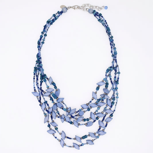 Blue Reverie Mixed Bead Necklace