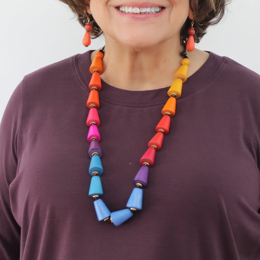 Zariah Multi Color Ombre Necklace