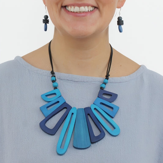 Blue Hues Boho Bloom Necklace