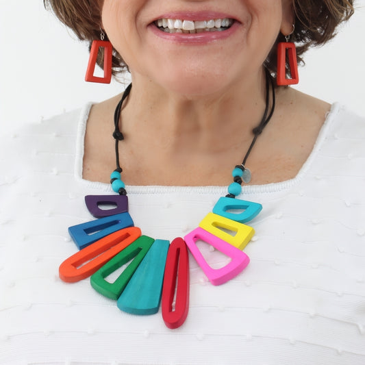 Multi Hues Boho Bloom Necklace