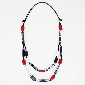 Soran Red Mixed Bead Necklace