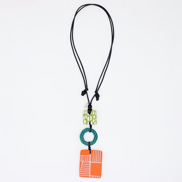 Orange Geovibe Pendant Necklace