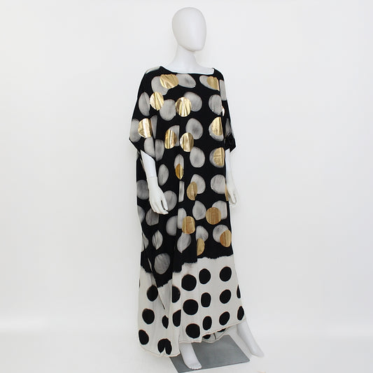 Multi Dimension Polka Dot Kaftan
