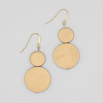 Gold Double Bead Sarah Earrings