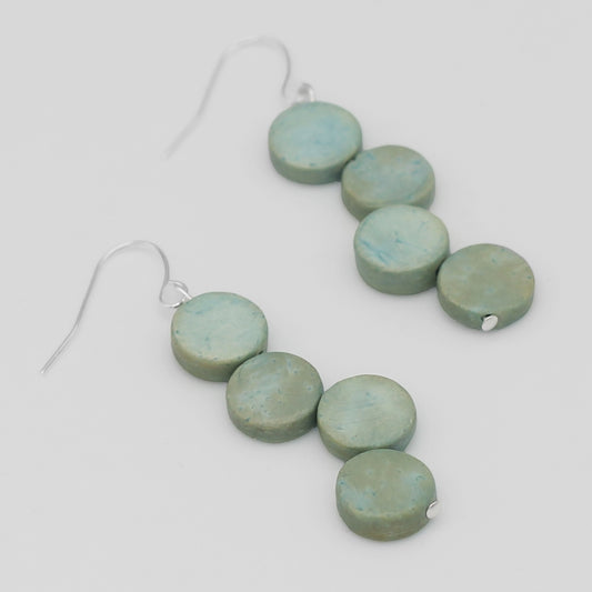 Mint Eva Dangle Earrings - Sylca Designs - Chunky Jewelry 