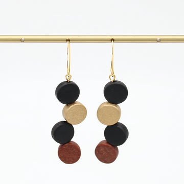 Bronze Eva Dangle Earrings by Sylca Designs on a white background