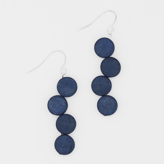 Navy Eva Dangle Earrings