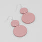Pink Double Bead Sarah Earrings