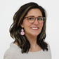 Pink Double Bead Sarah Earrings
