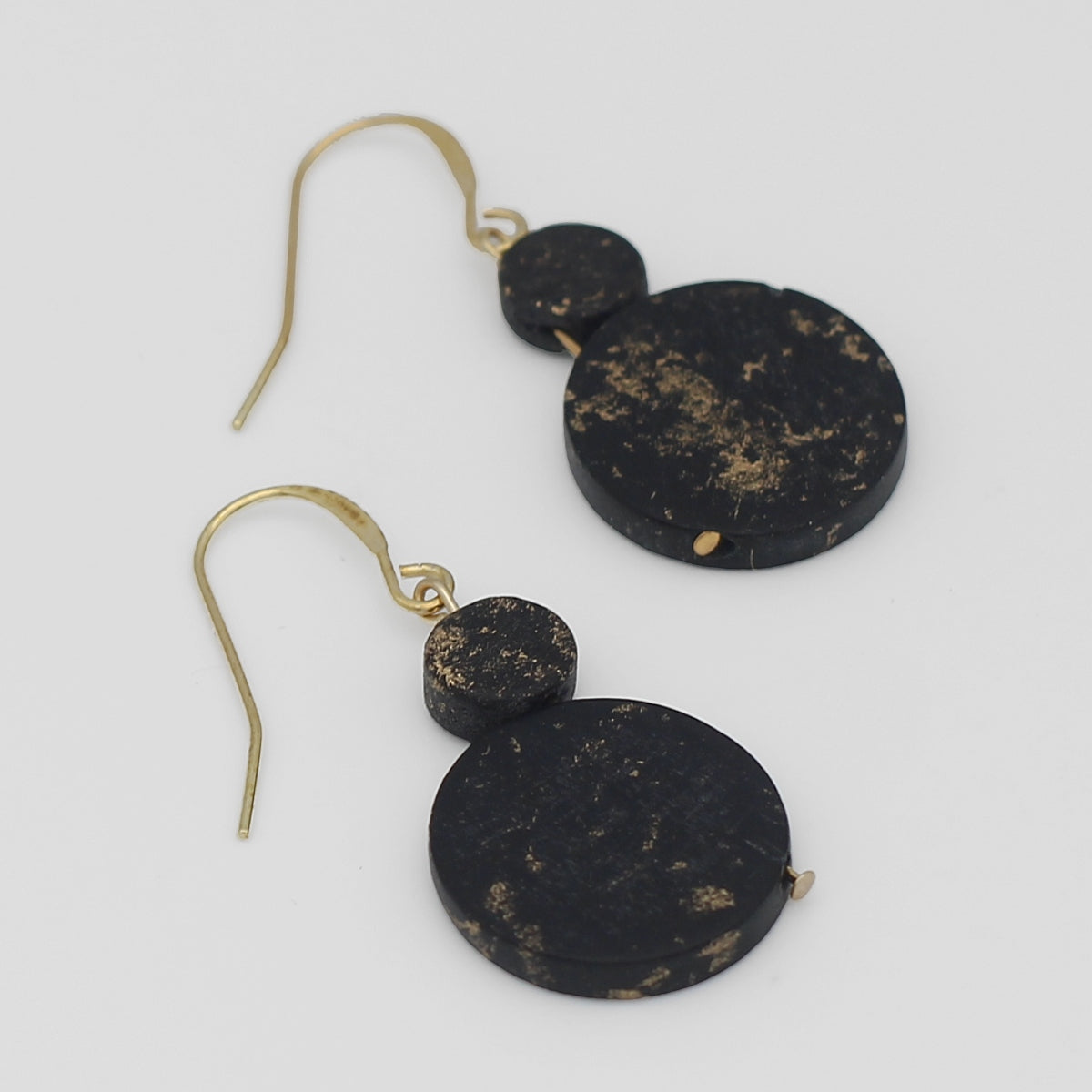 Gold Speckled Calla Earring