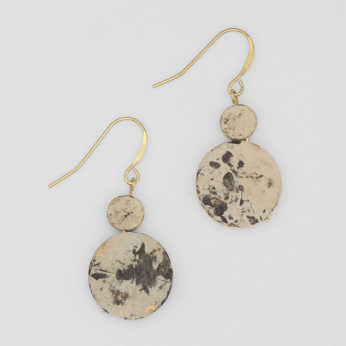 Tan Speckled Calla Earring