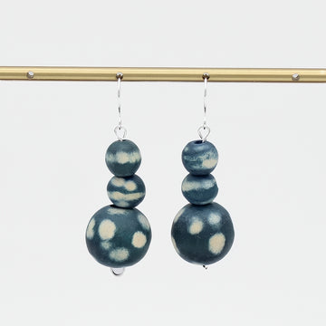 Teal Marbled Zahara Earring