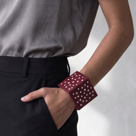 Red Polka Dot Chunky Bracelet