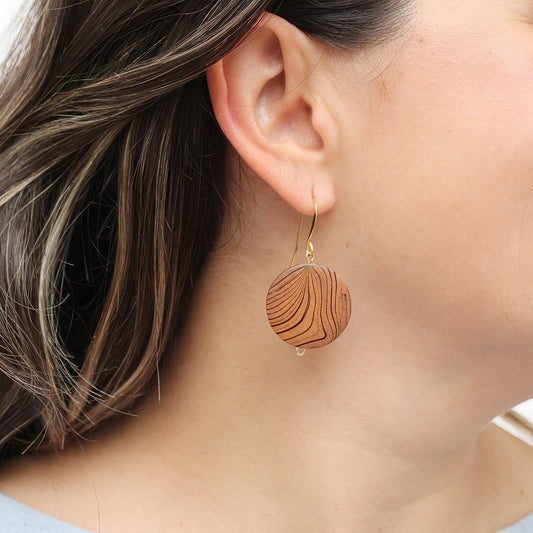 Brown Dot Rosie Earrings