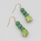 Green and Gold Dottie Earrings